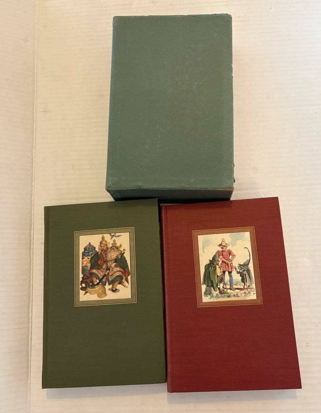 Grimms & Andersen's Fairy Tales 2 Book Set Grosset & Dunlap Illustrated W Insert