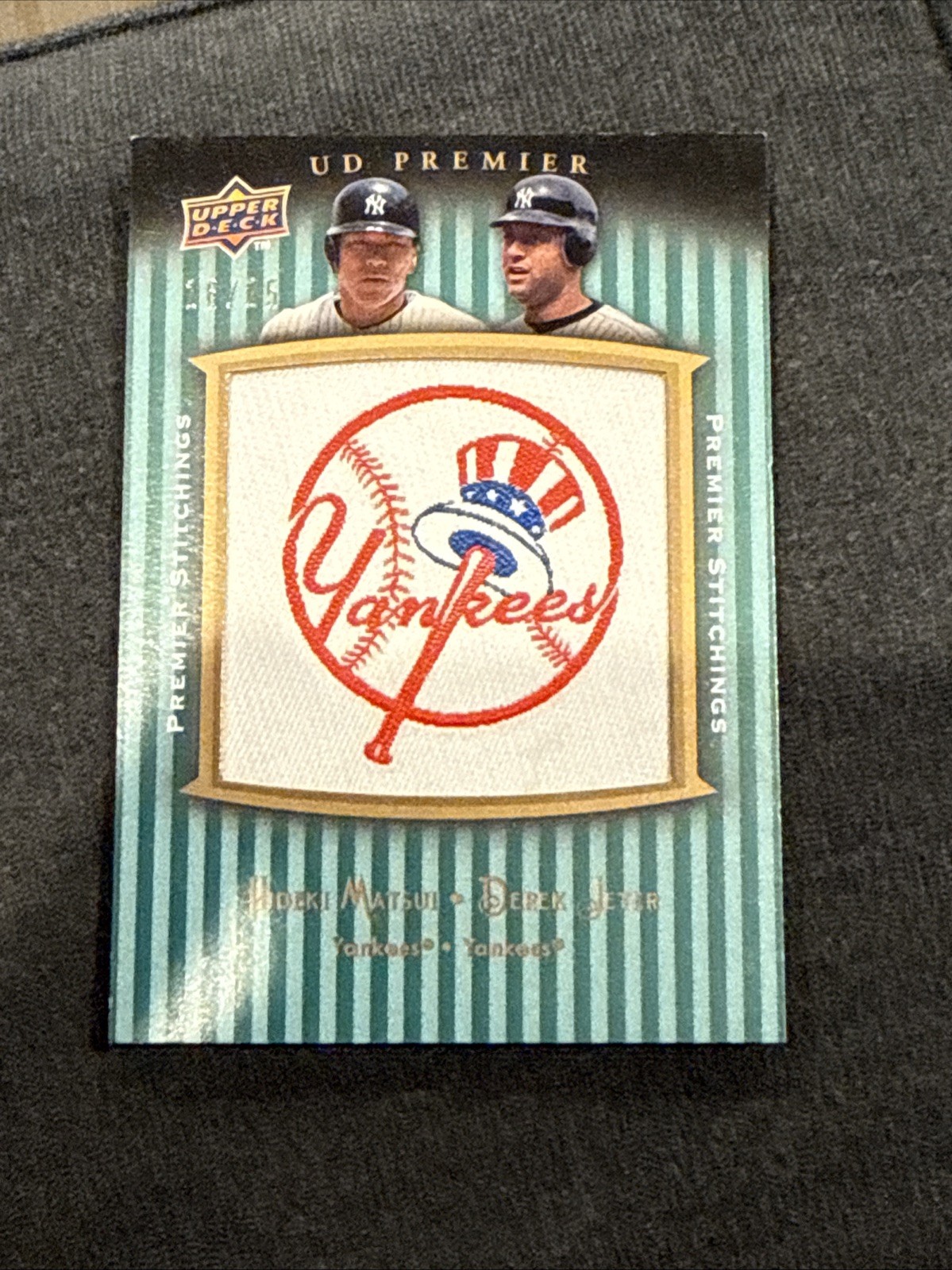 Hideki Matsui Derek Jeter 2008 Upper Deck Premier Stitchings /25 Yankees PSTI-MJ