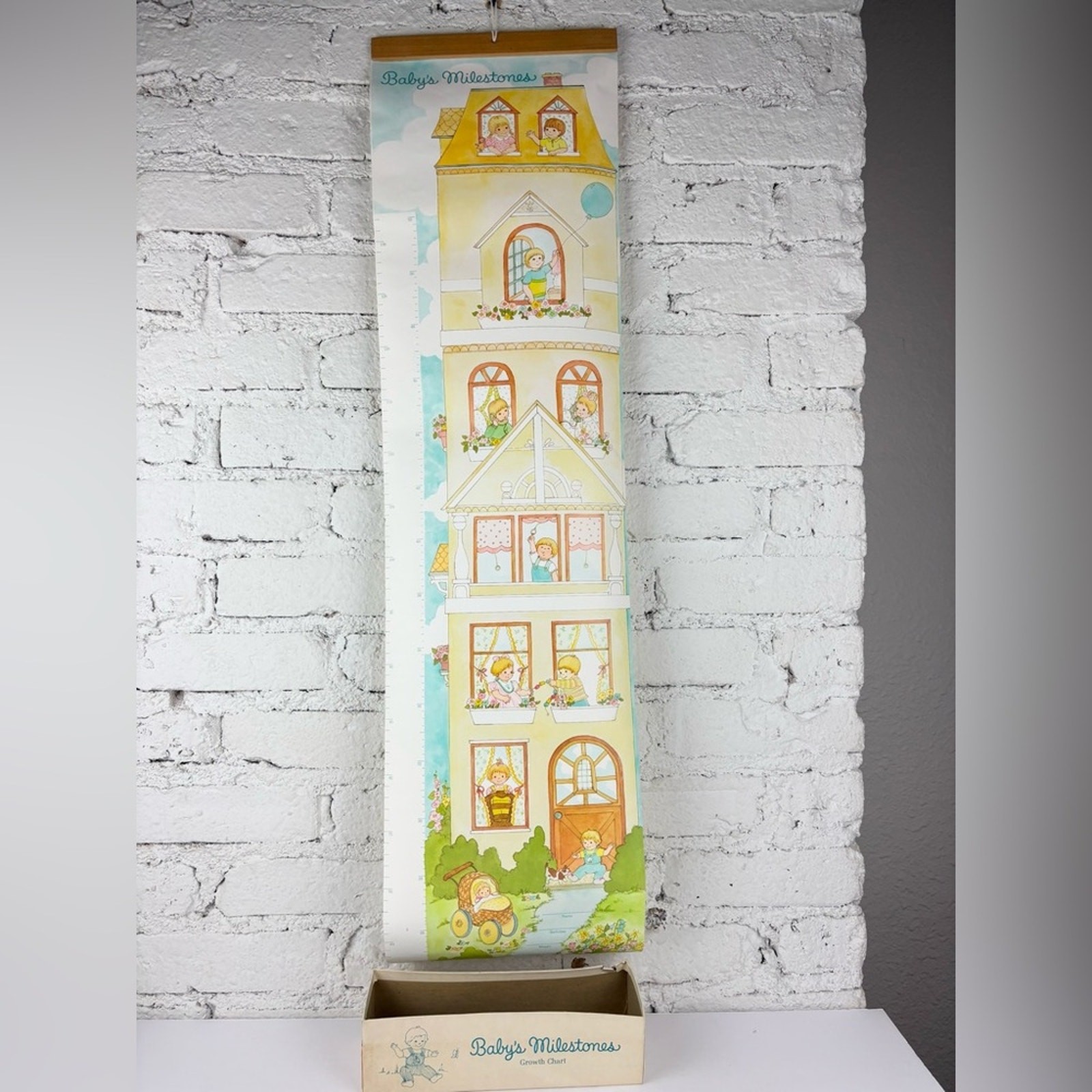 Vintage Baby’s Milestones Growth Chart Keepsake