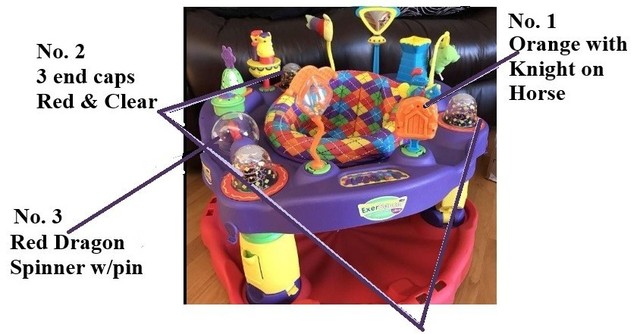 Evenflo Ultra Castle Kingdom Exersaucer / Replacement Parts - Pick One