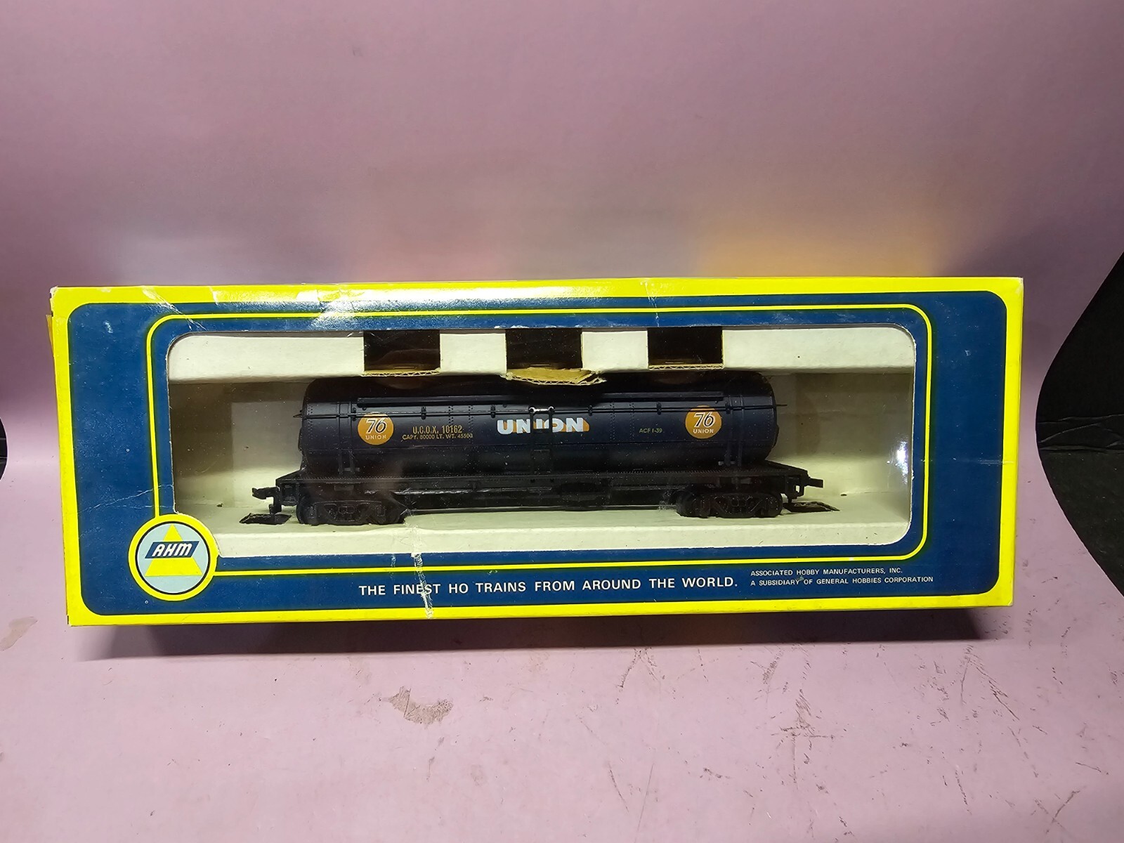 Vintage AHM UNION 76 10162 Train Three Dome Gas Tank Car 21456 HO Scale #5480L