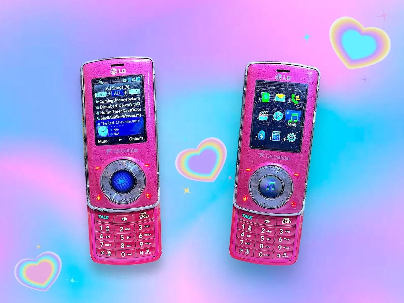 Vintage Y2K Pink LG Slide Cell Phone.Works! Rare.