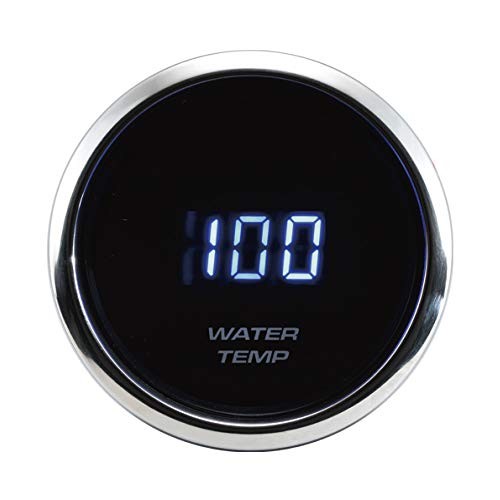  MGS Series 52mm 2-1/16" Digital Water Temperature Gauge °F Black Dial Blue LED