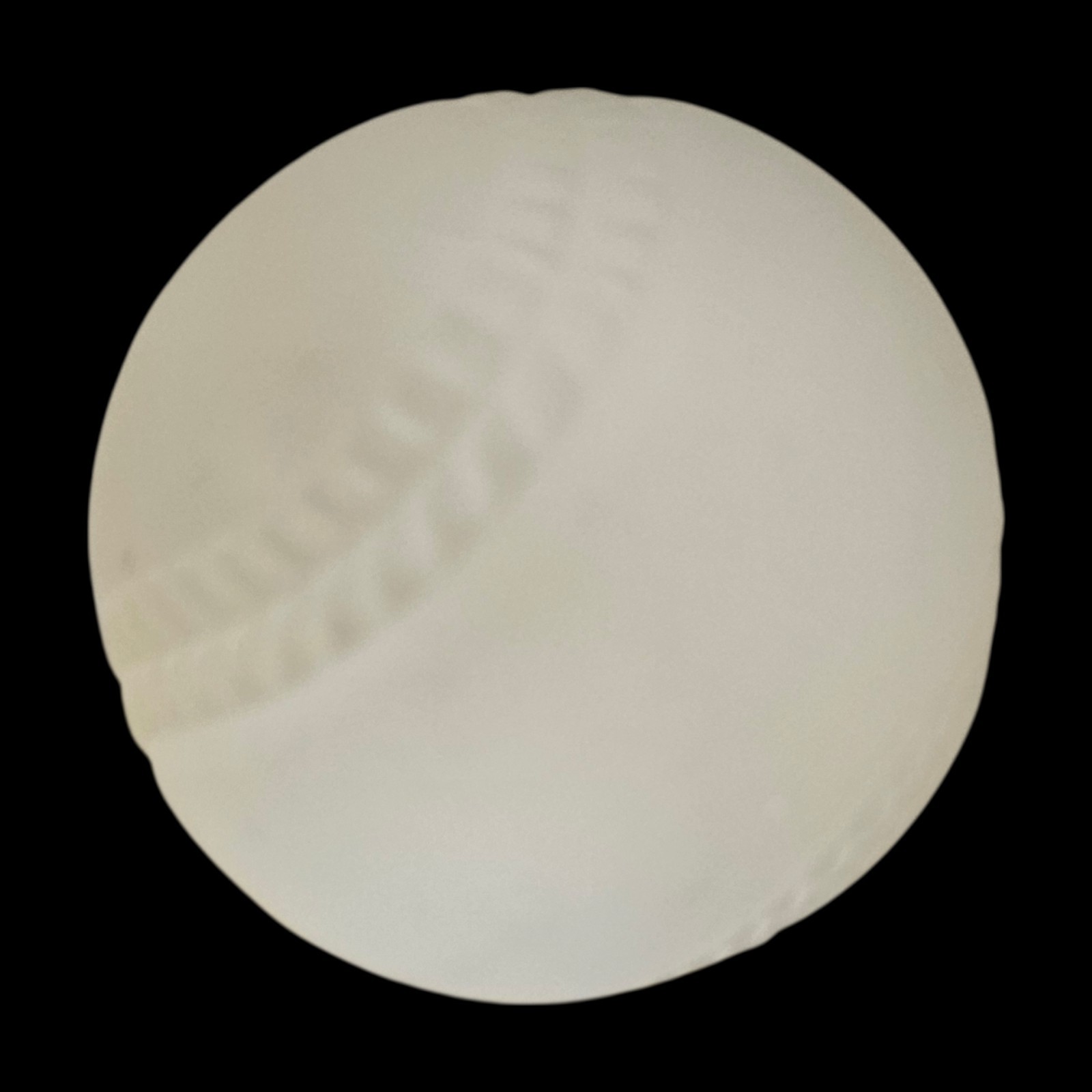 Vtg Frosted Glass Baseball Paperweight 2.5" 