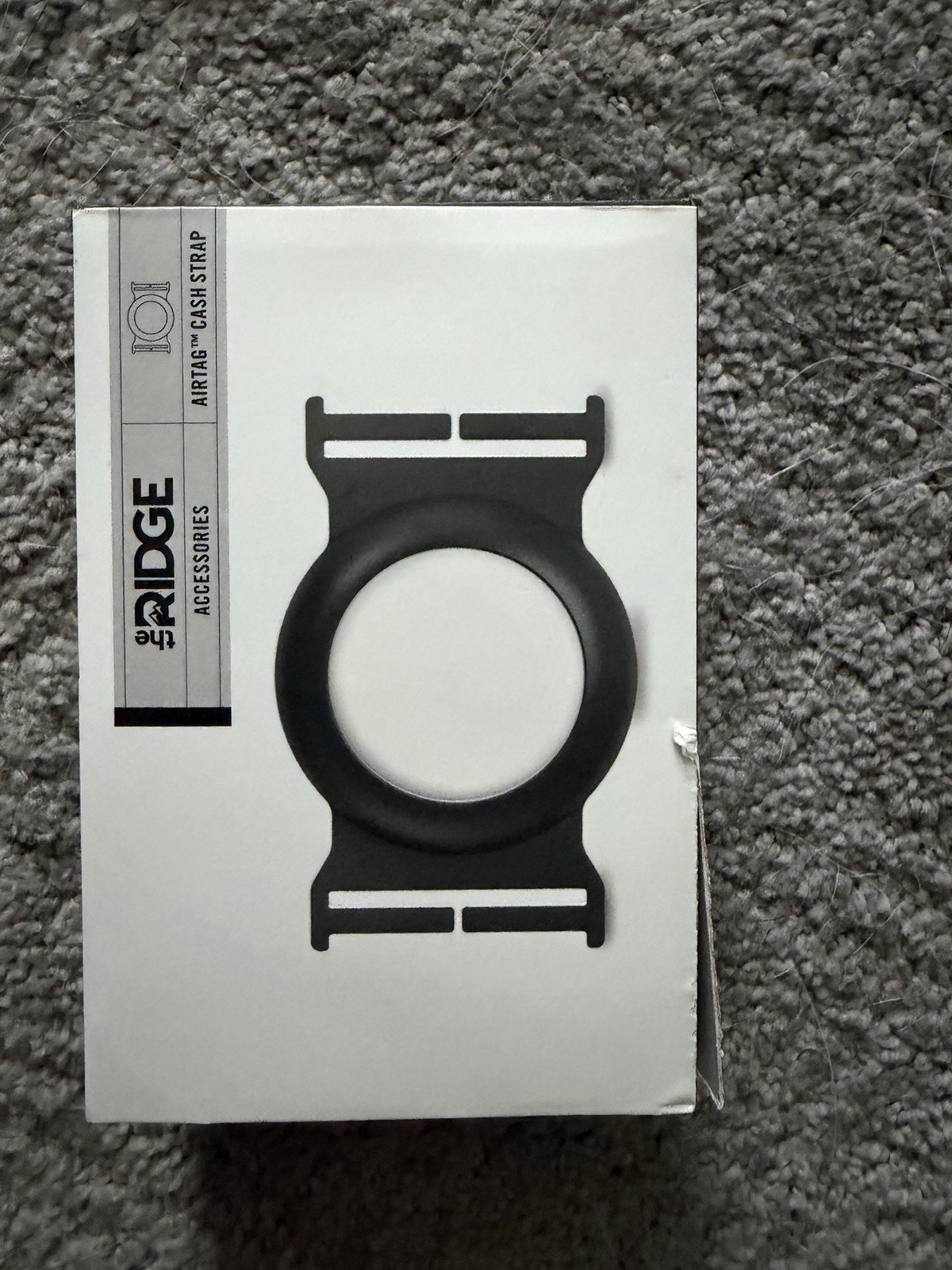 Ridge Black Strap Accessory for Apple AirTag Cash Strap 101 Smart Watch Case