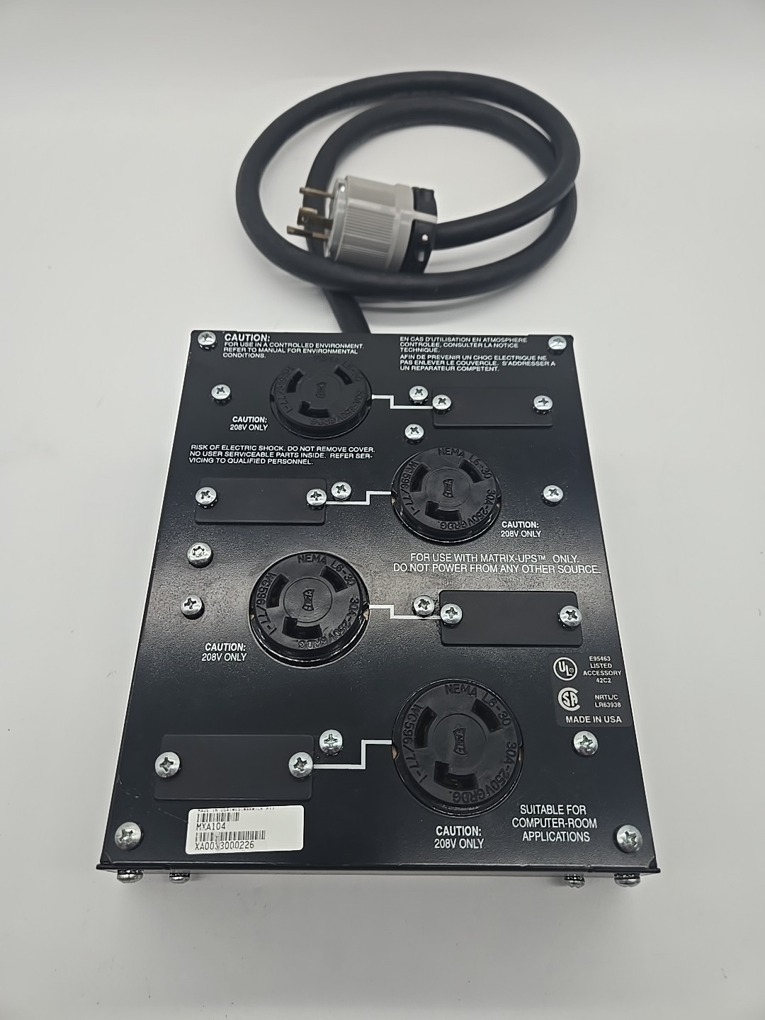 APC MXA104 External PDU Power Distribution Strip With (4) L6-30R