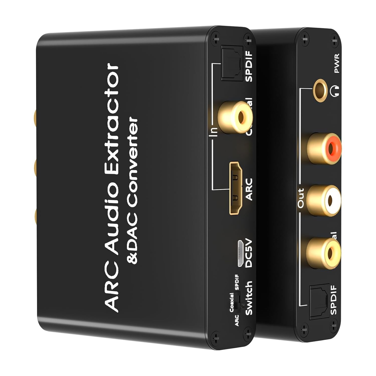 HDMI ARC Audio Extractor 192KHz Digital to Analog Audio Converter HDMI ARC Input