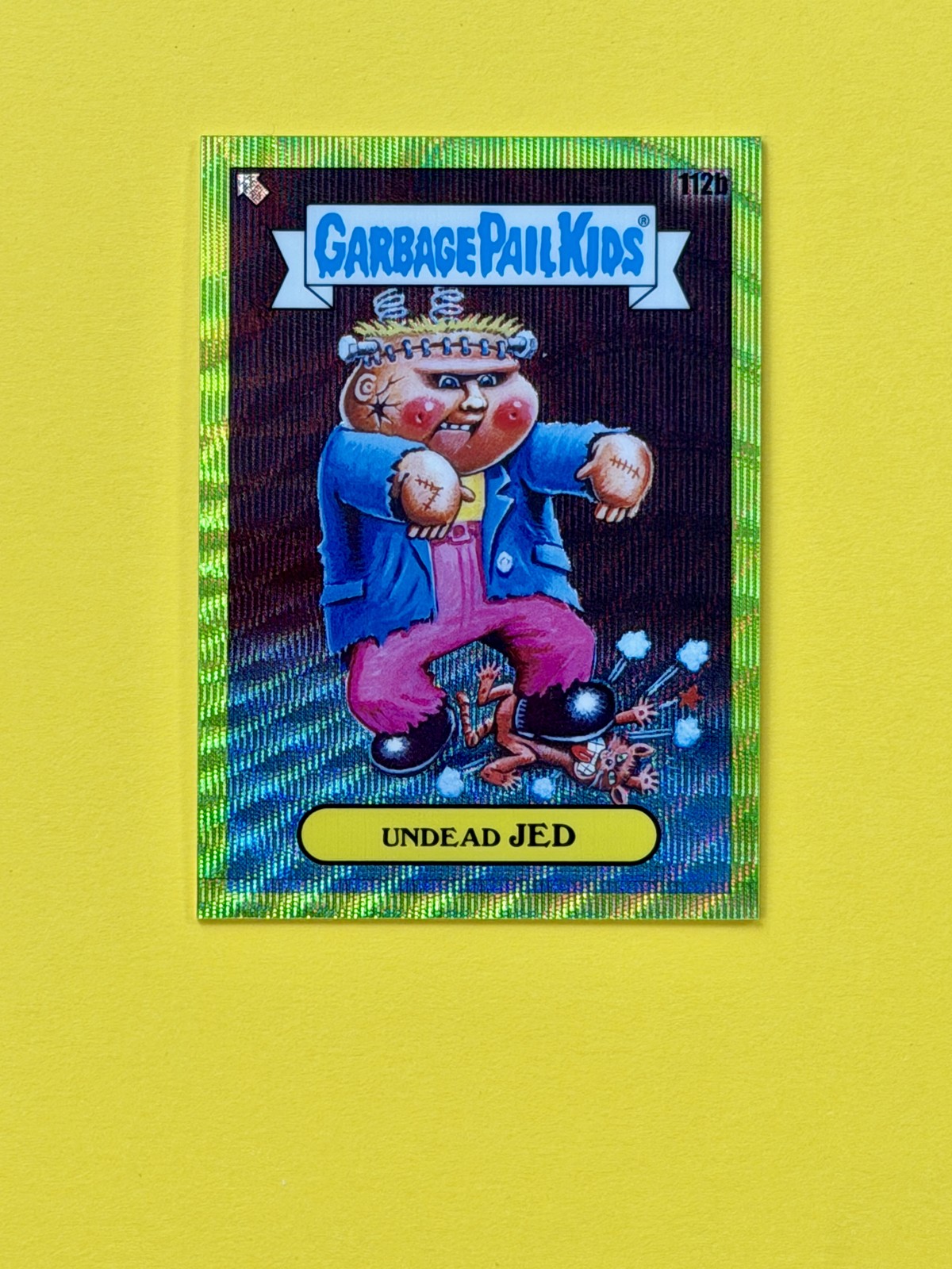 2020 GPK Chrome 3 Green Wave Refractor 112b UNDEAD JED 005/299 OS3 GPK Topps 80s