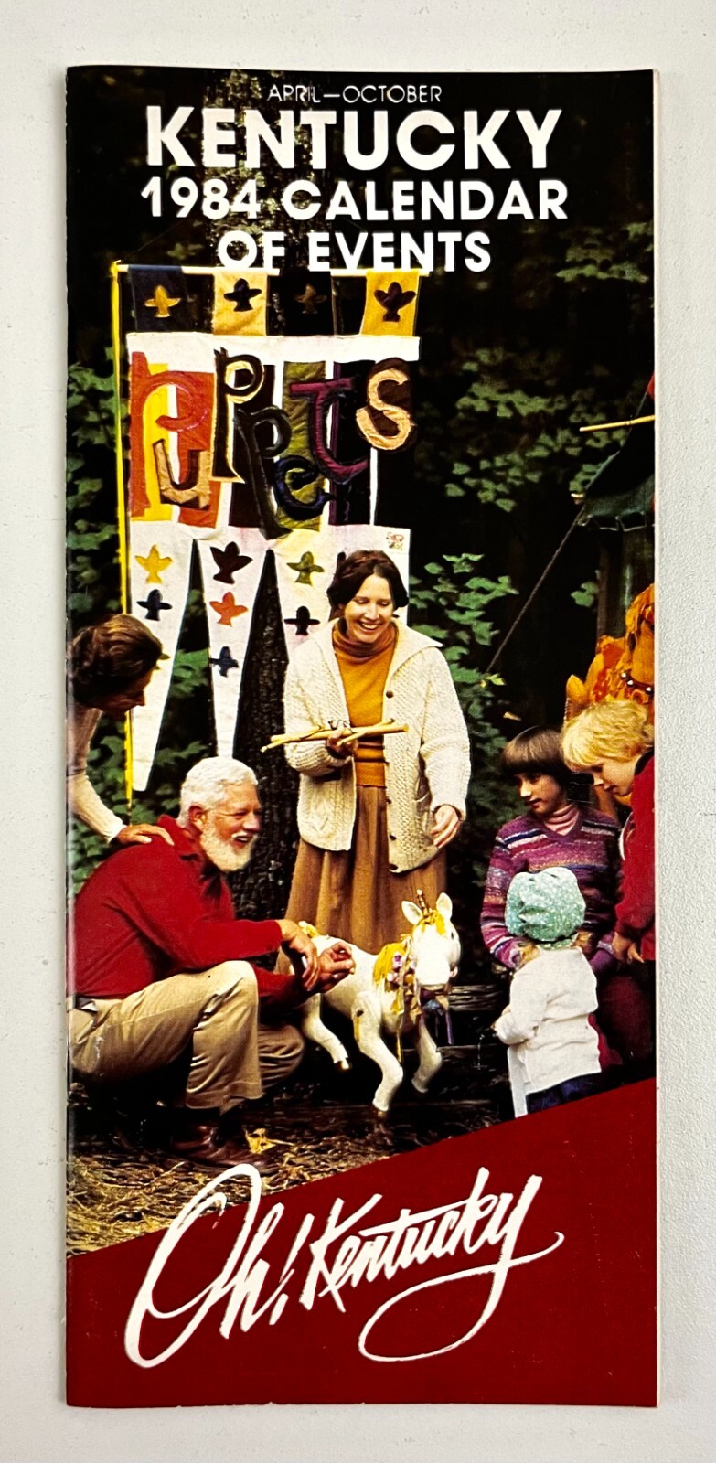 1984 Kentucky Events Calendar Travel Attractions Sports Music Vintage Brochure