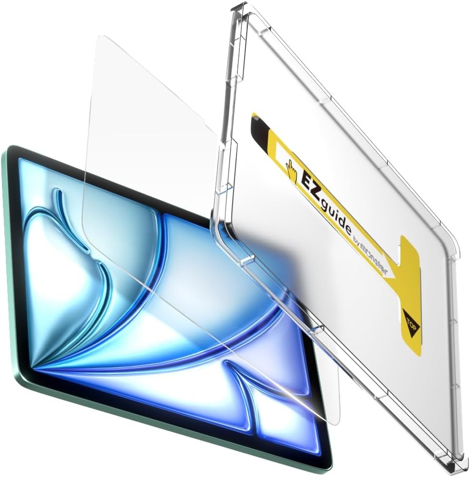 Case for iPad Air 11” (M3, 2025 / M2, 2024) with Tempered Glass Screen Protector