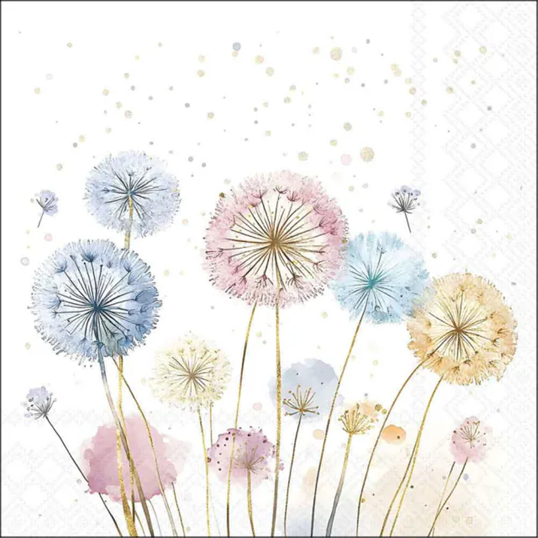 Tovagliolo 33x33 Carta Decorato  Dandelions