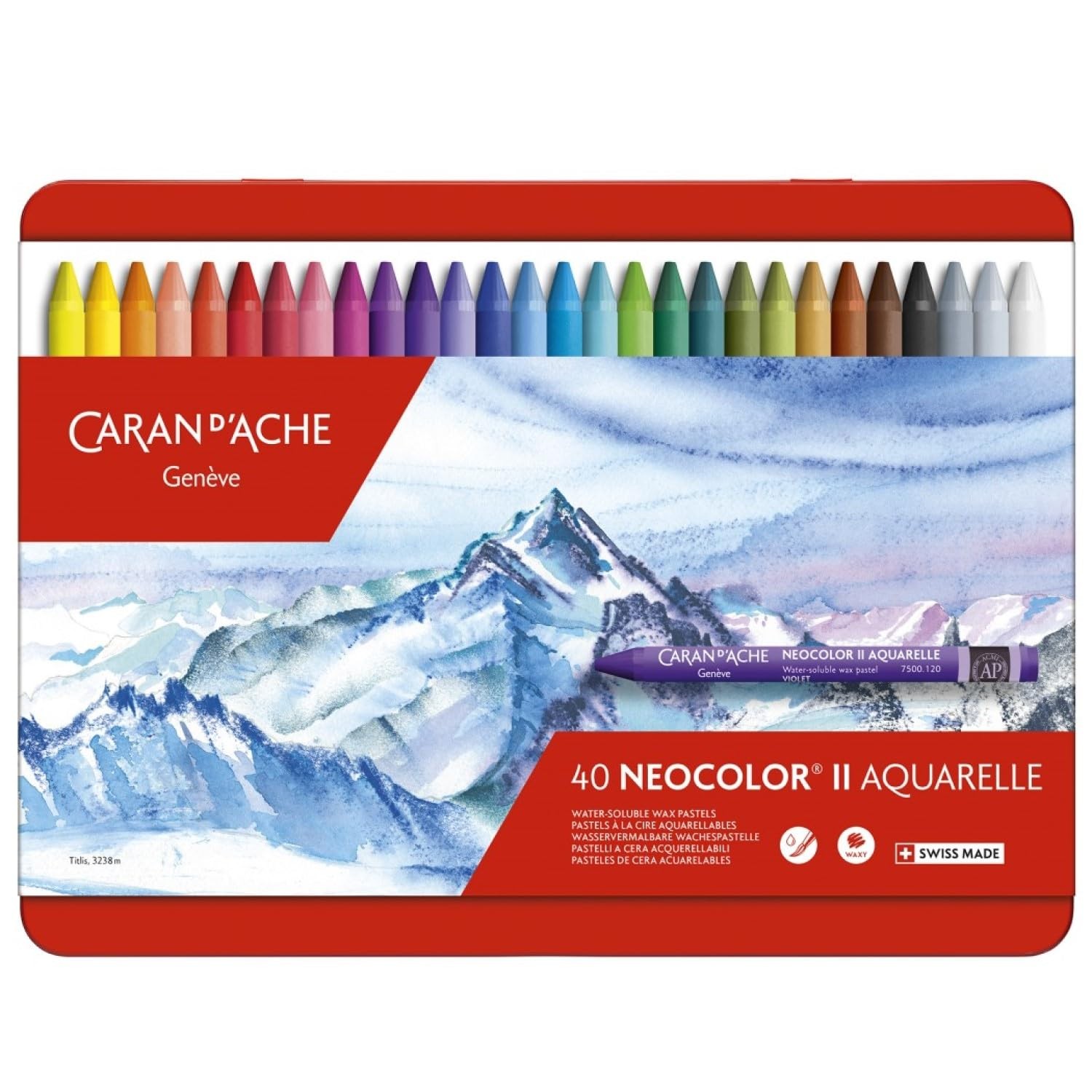 Water Soluble Pastels 40 Count Caran d Ache Neocolor II dAche Classic AQUARELLE