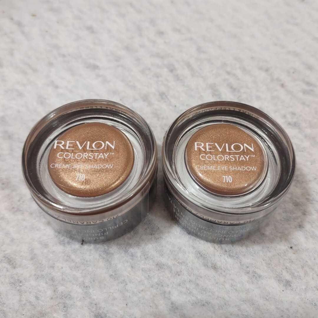 Revlon Colorstay Creme Eye Shadow 710 Caramel Built In Brush TWO (2) TOTAL
