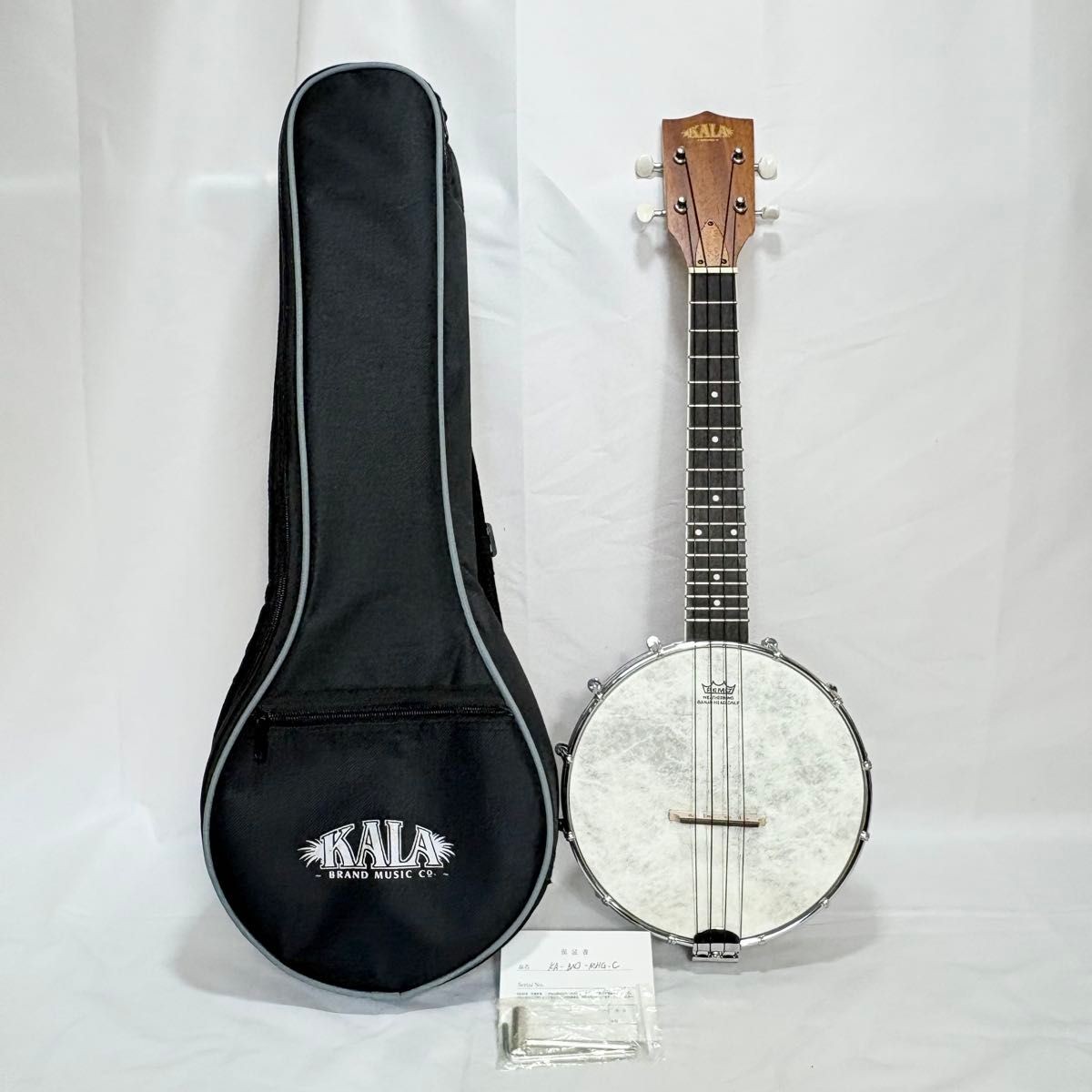 KALA KA-BNJ-MHG-C Banjo Ukulele Banjolele Kara with Soft Case String Instrument
