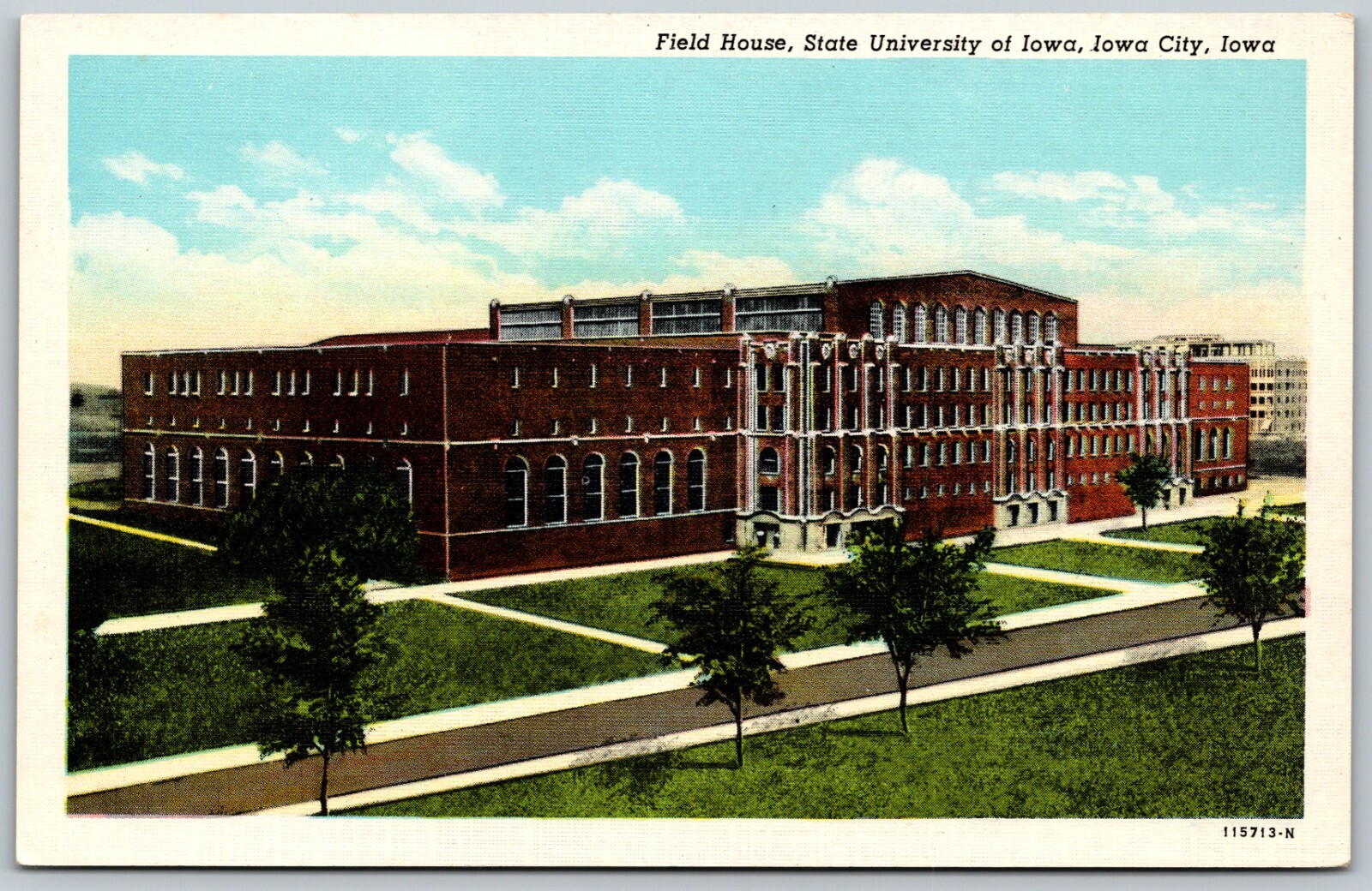 Field House State University of Iowa IA Unposted VINTAGE Postcard