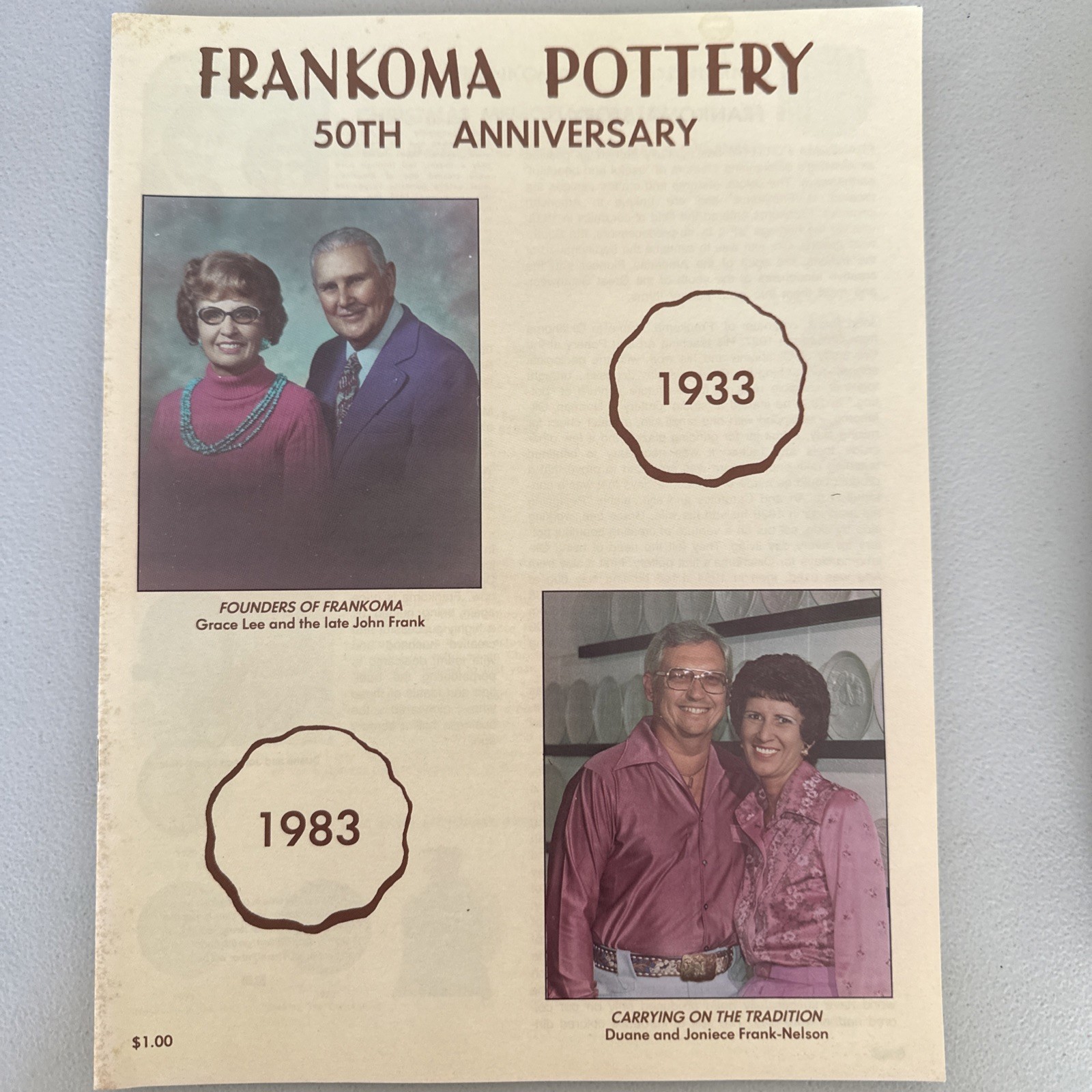 Frankoma Pottery 1983 Catalog