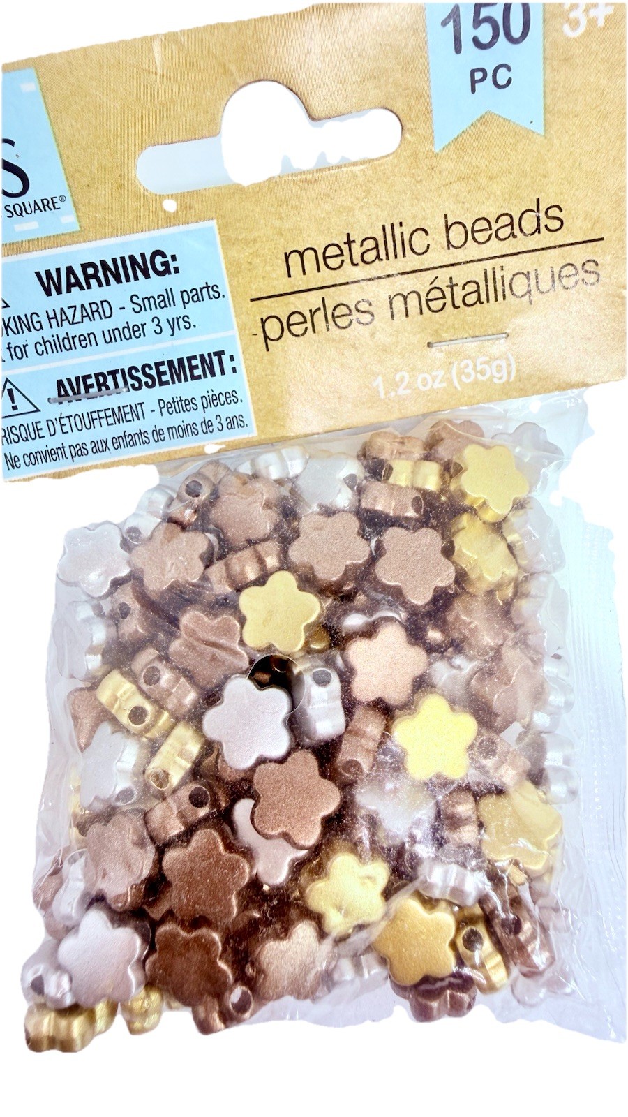 Metallic Acrylic Star Beads 150pc 7mm