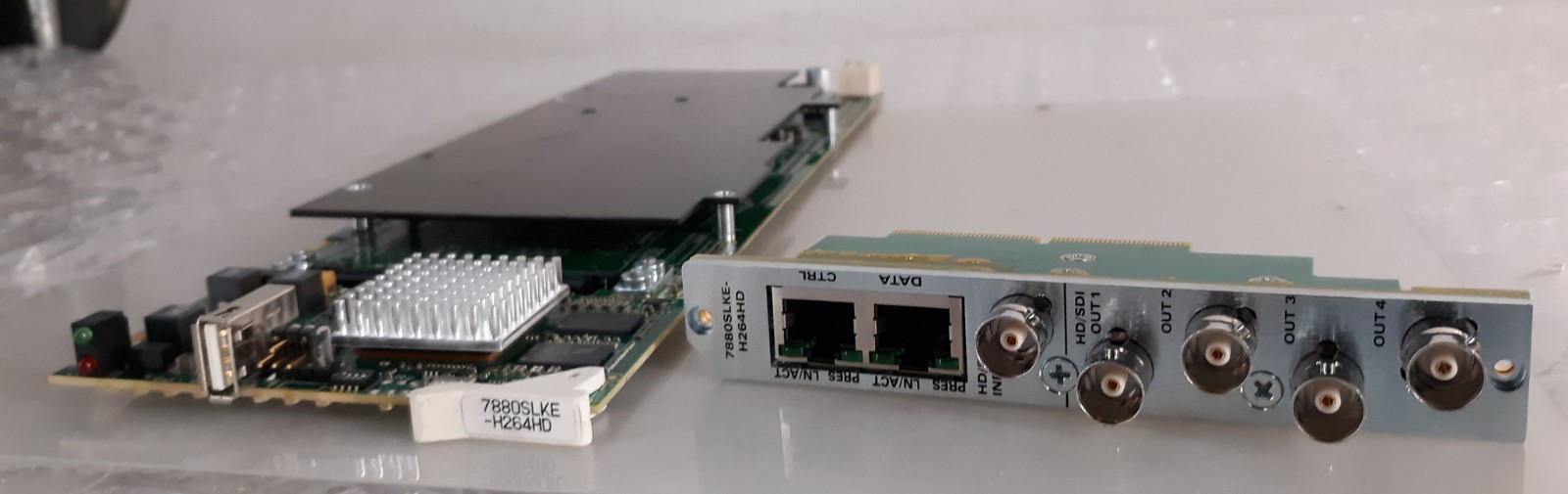 Evertz 7880SLKE-H264HD HD/SD-SDI StreamLINK H.264/AVC Encoder w/ Backplane