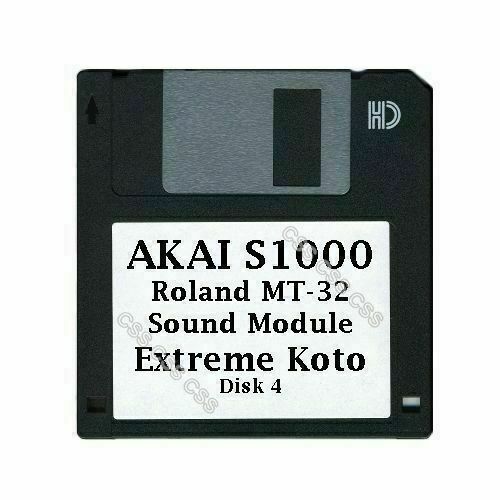 Akai S1000 Floppy Disk Roland MT-32 Sound Module Extreme Koto Disk 4