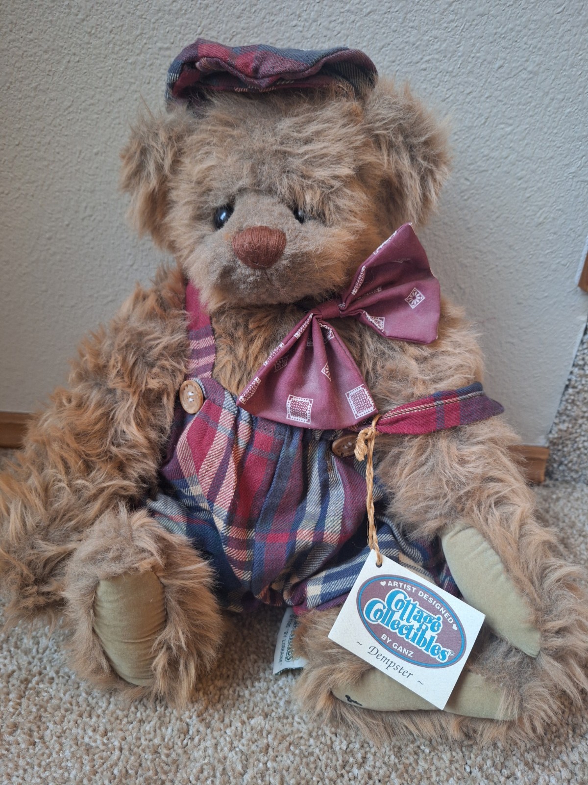 Ganz Cottage Collectibles Metal Jointed Dempster Bear Vtg With Tags