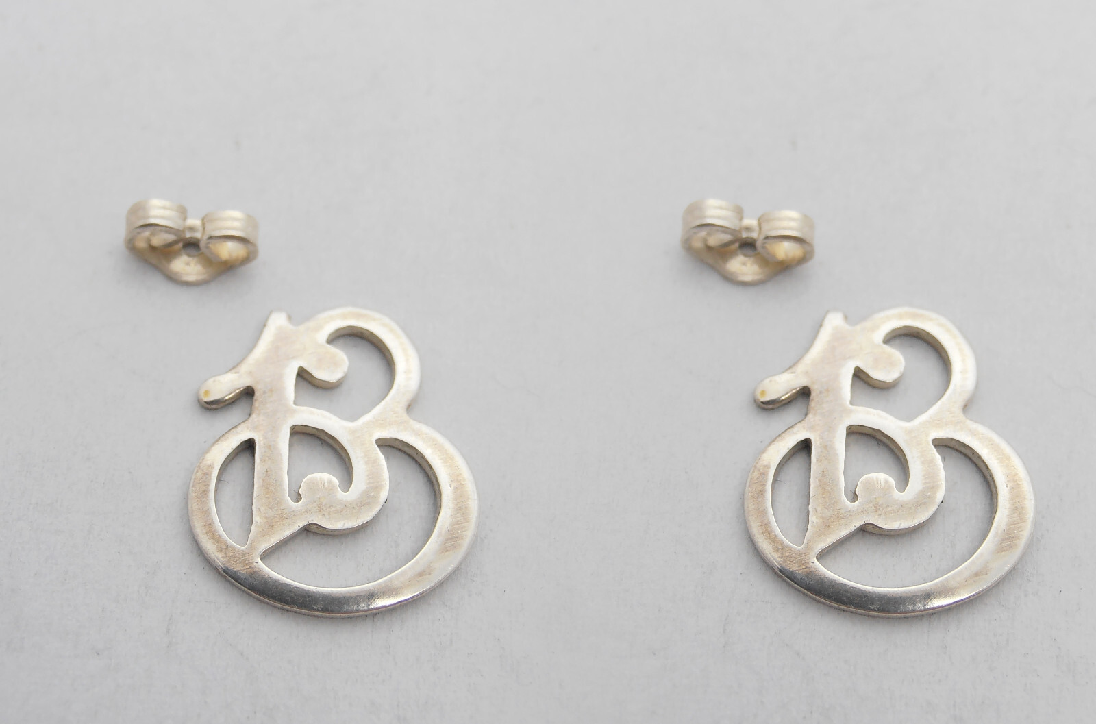 13: Silver 925 Stud Earrings - Thirteen Good Luck - Luck - Lucky