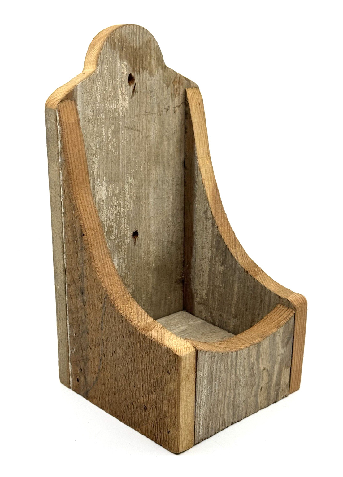 Antique Primitive Rustic Candle Box Wall Hand Crafted Folk Art Kitchen Country