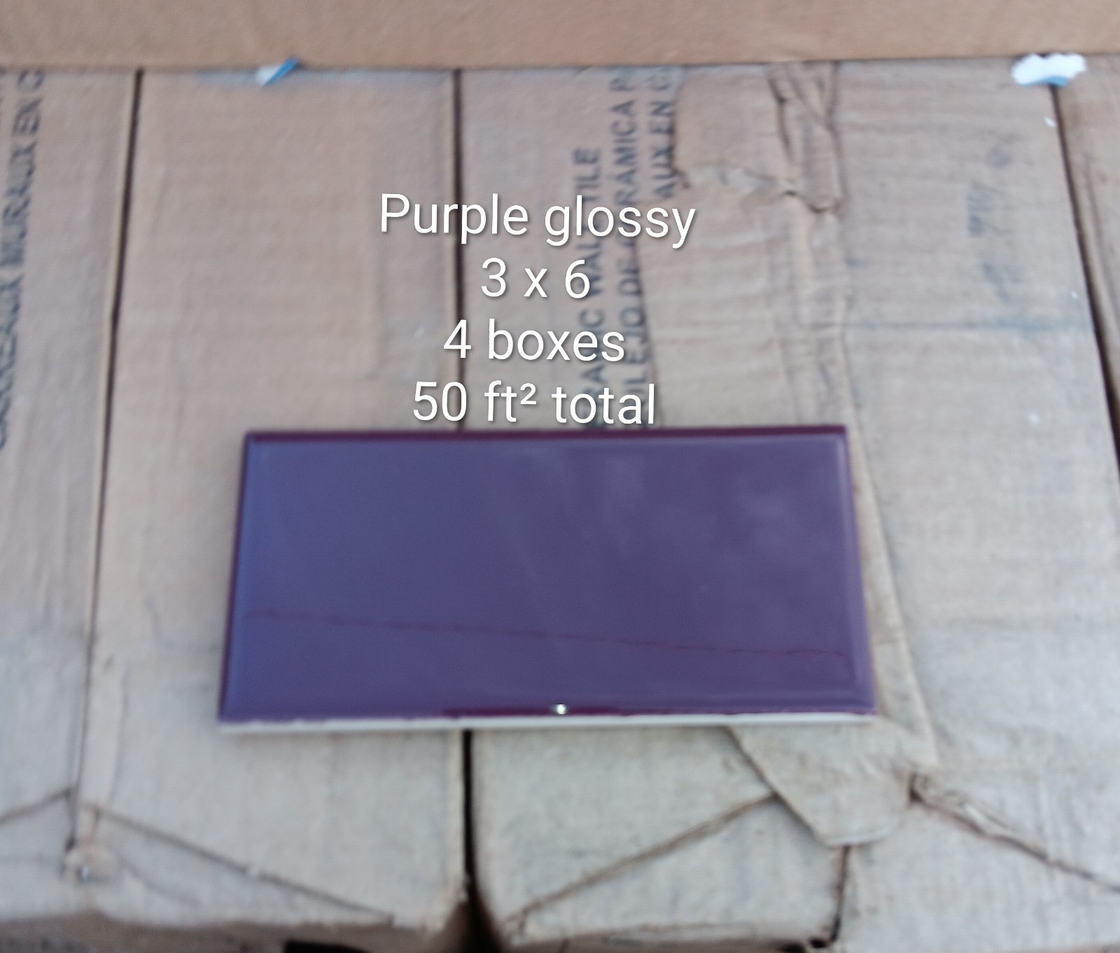 100 Tiles- Glossy Blue Subway Tile 3x6 Vintage/Retro..Daltile 1174 Sea breeze 