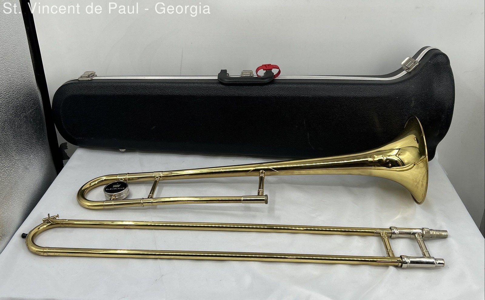 Vintage King Cleveland 606 Trombone Made in USA With Case NO Mouthpiece Read GC