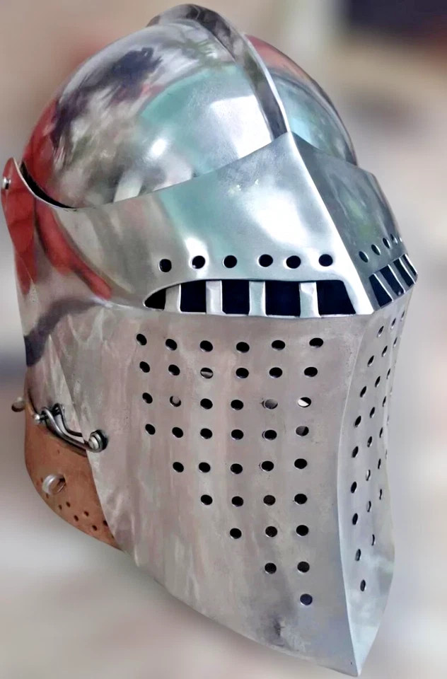 Battle-Ready Bascinet Helmet | Viking Medieval Warrior Cosplay Armor
