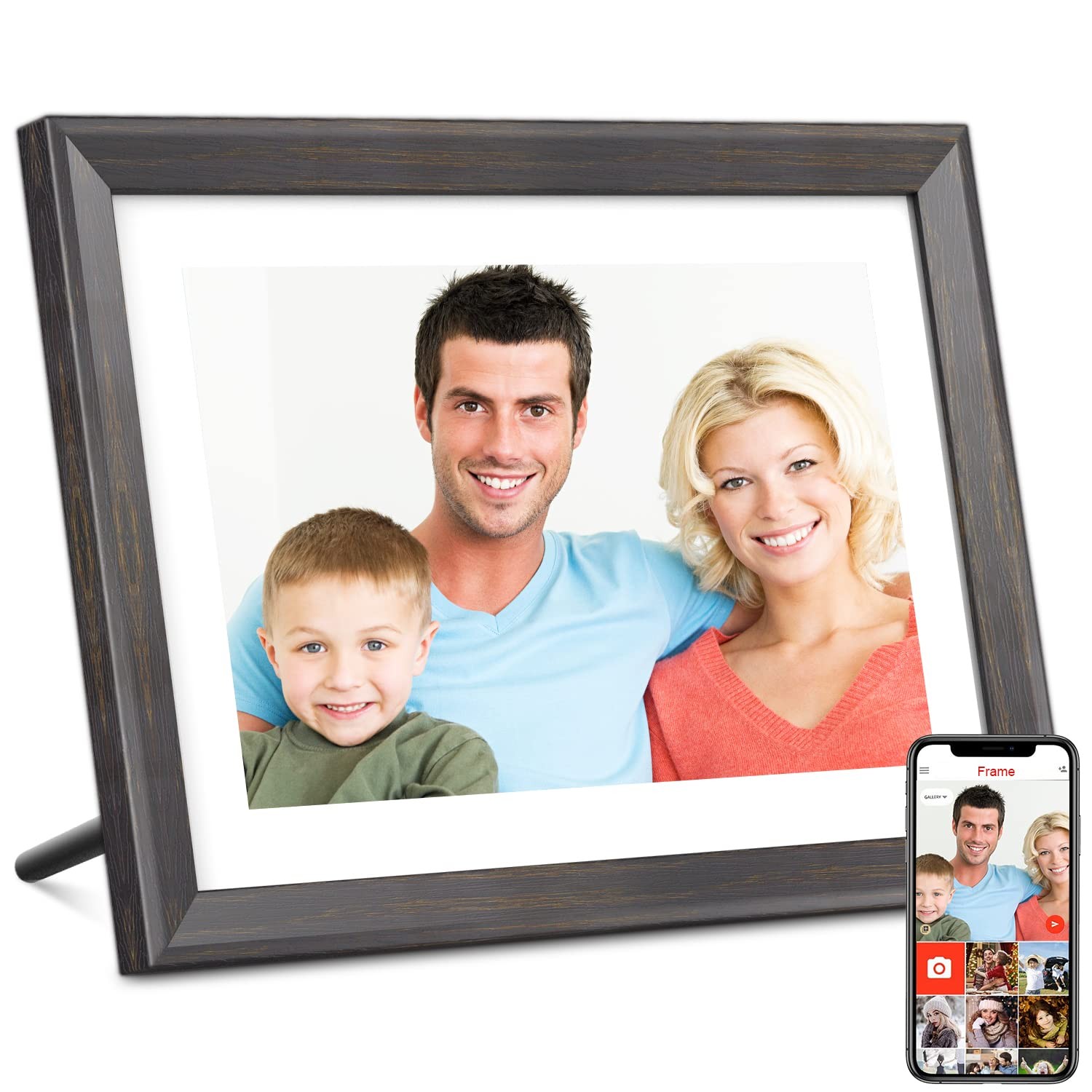 Frameo Digital Picture Frame WiFi 10.1 inch IPS Touch Screen HD Display,16GB ...