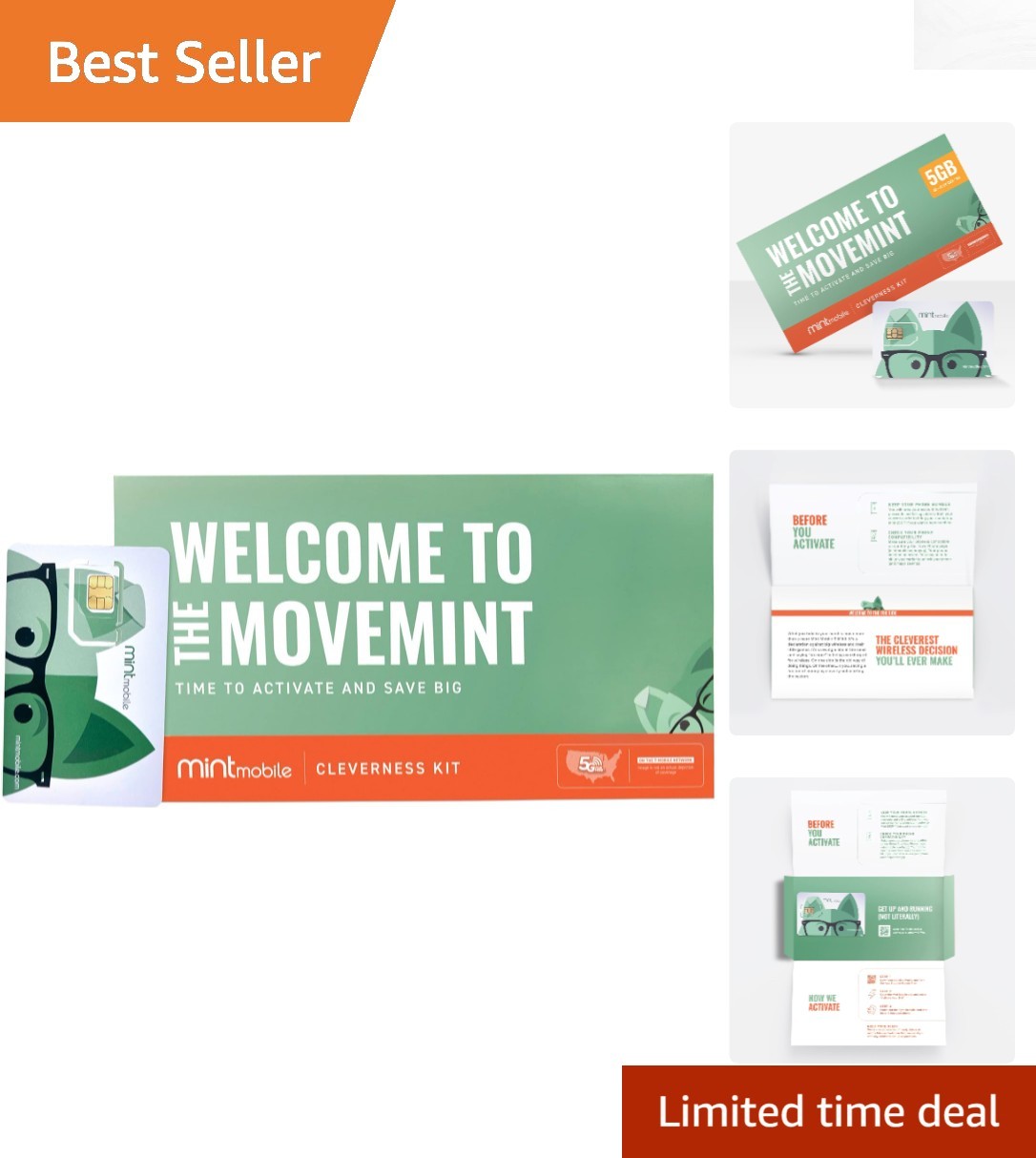 15/mo. Phone Plan with 5GB of 5G-4G LTE Data + Unlimited Talk & Text for 3  3...