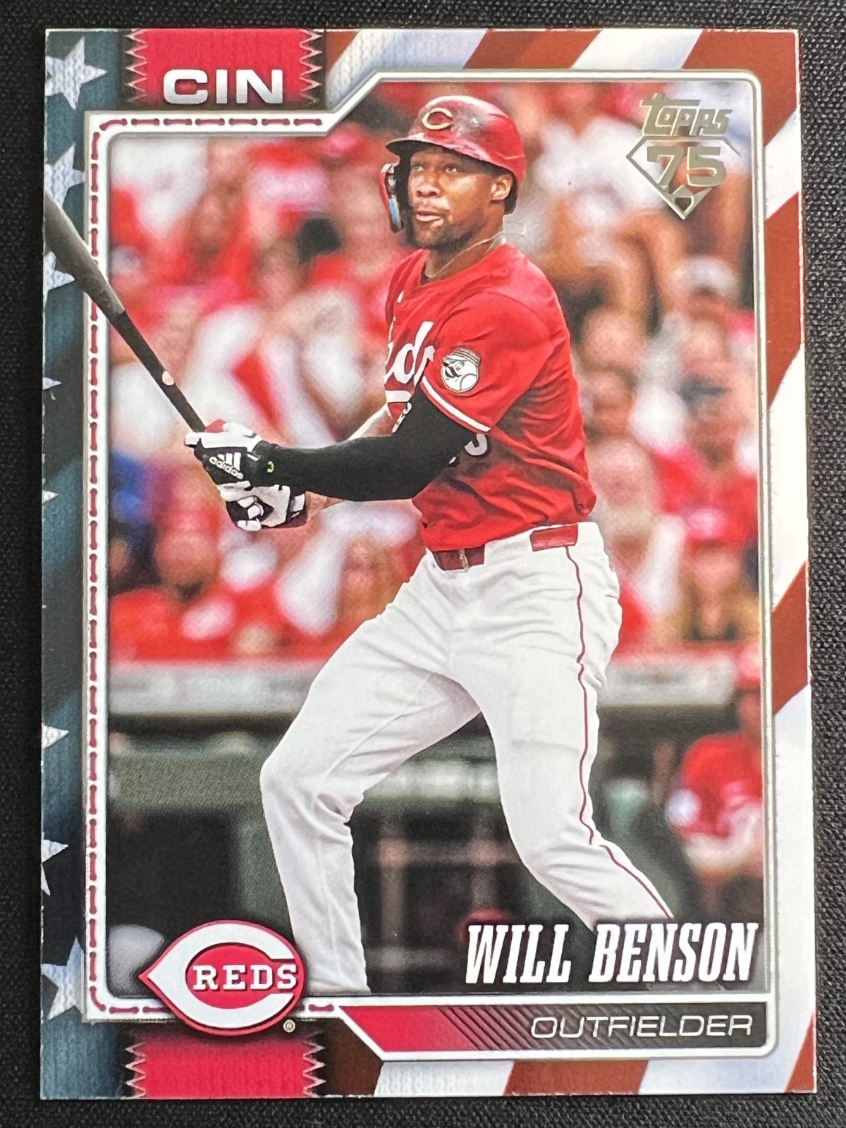 Will Benson American Flag Parallel /76 - 2026 Topps Series One #171 - Reds