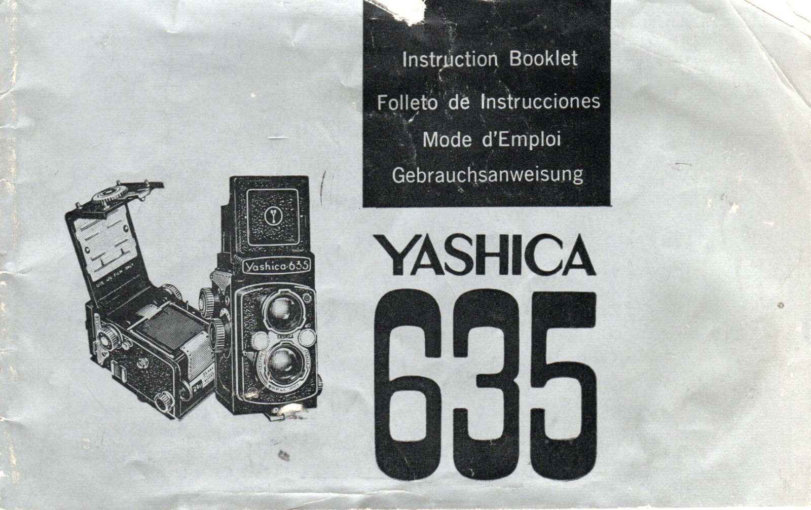 Vintage Yashica 635 Camera Manual ORIGINAL