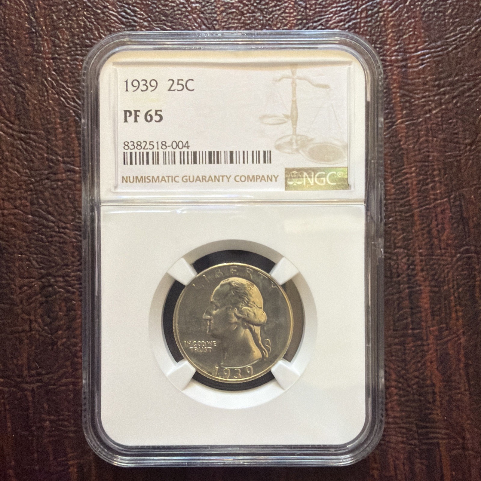 1939 Proof Quarter NGC PF65 - As Shown