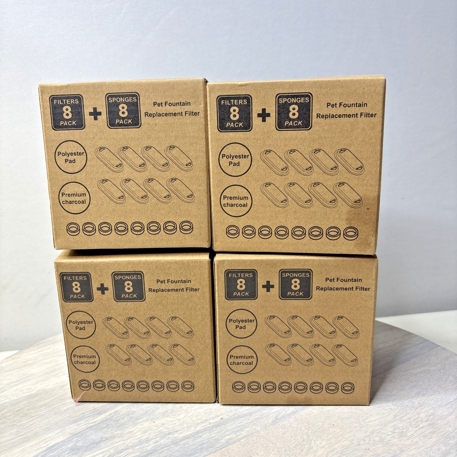 Puretails Vialflow Pet Fountain Replacement Filters Lot of 4