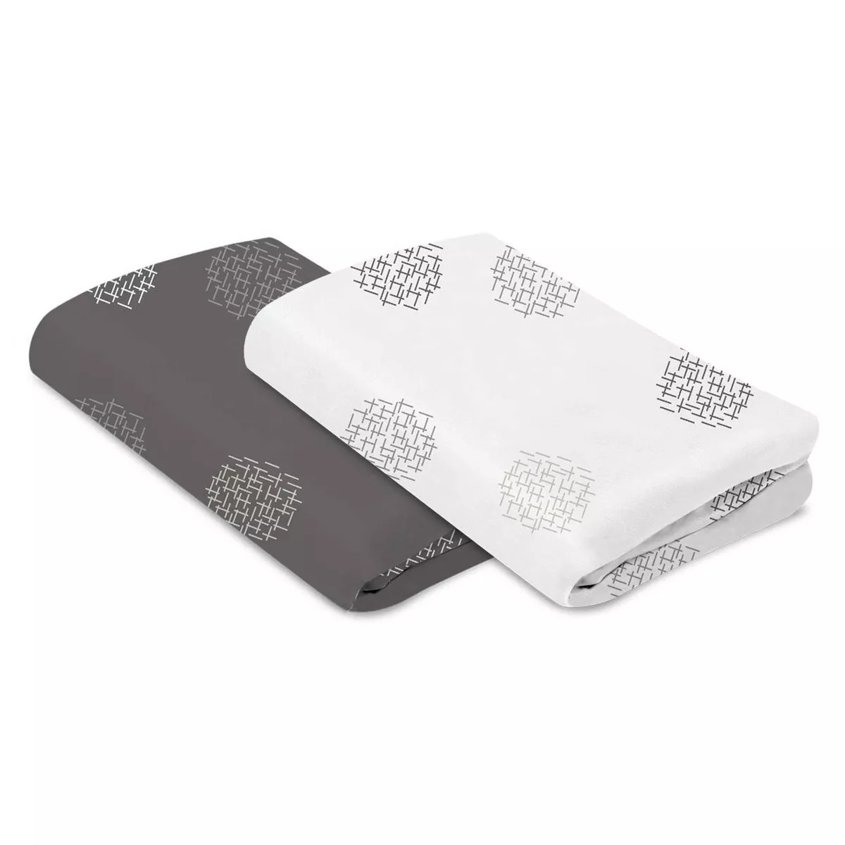 4Moms Breeze Playard Sheet - White/Gray Cotton 2Pk