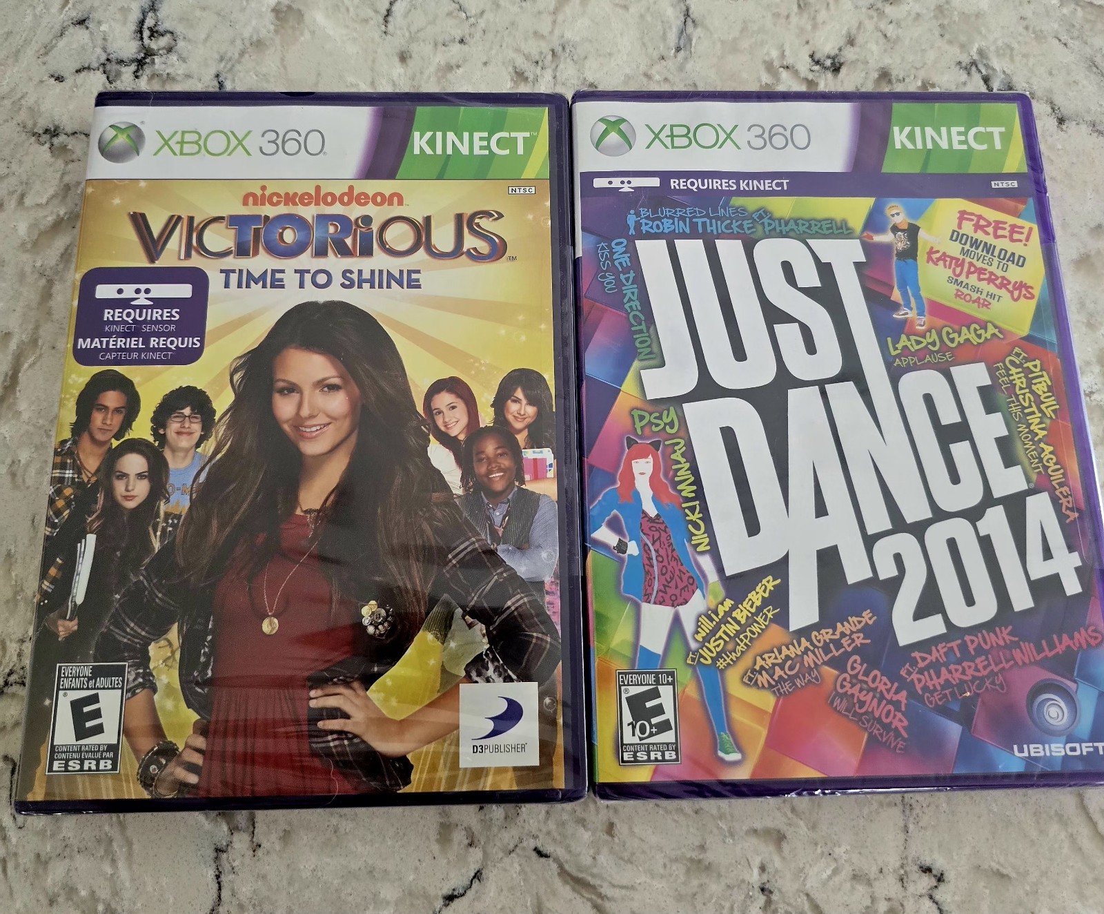 Ubisoft D3 Xbox 360 Kinect Music Dance Game Lot Just Dance 2014 Victorious