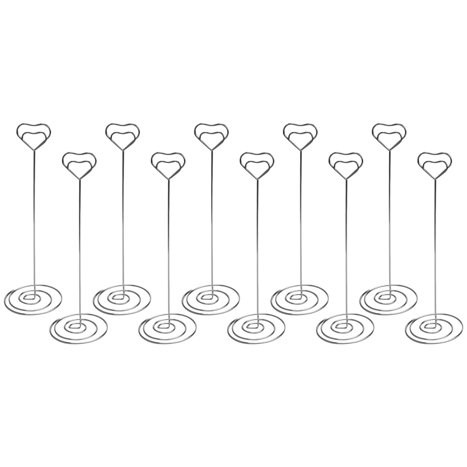 10pcs 8.6 Inch Tall Place Card Holders Heart Shape Table Number Holder3551