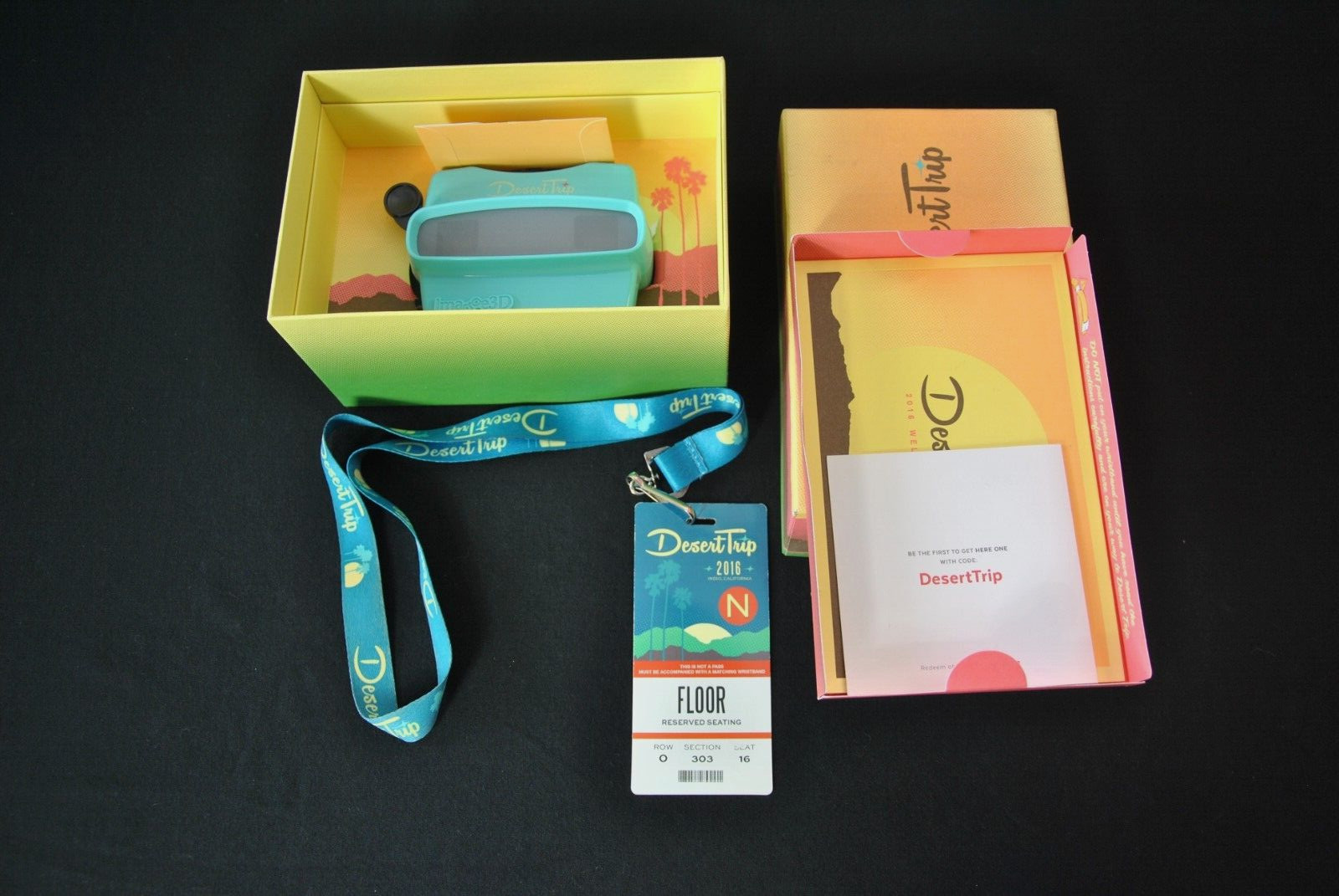 Desert Trip Lanyard Floor Concert Ticket View Master 2016 Coachella 5424S