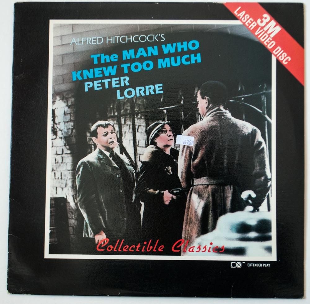 Laser Disc The Man Who Knew Too Much Alfred Hitchcock Peter Lorre 1934 B&W