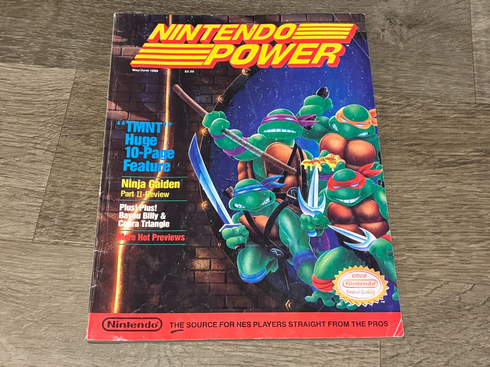 Nintendo Power Volume 6 May/June Guide Book Magazine TMNT w/Poster + Inserts