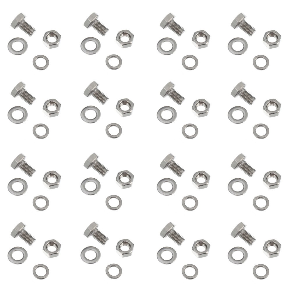 40 Sets Stainless Steel Bolt with Nut Thread Hexagon Machine Screw (M6)
