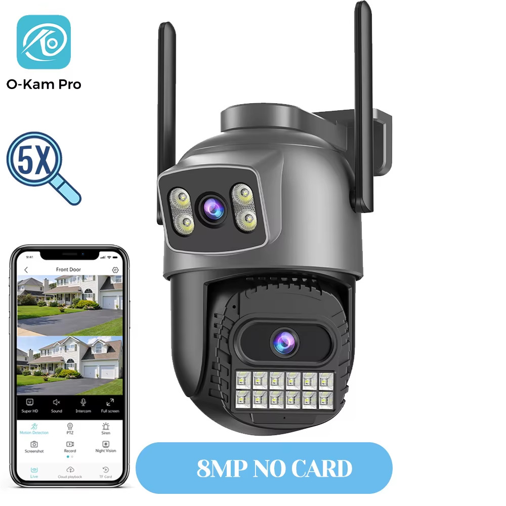 15MP PTZ IP Camera Outdoor 5G Wifi Camera Three Lens 5X Digital Zoom Auto Tracki