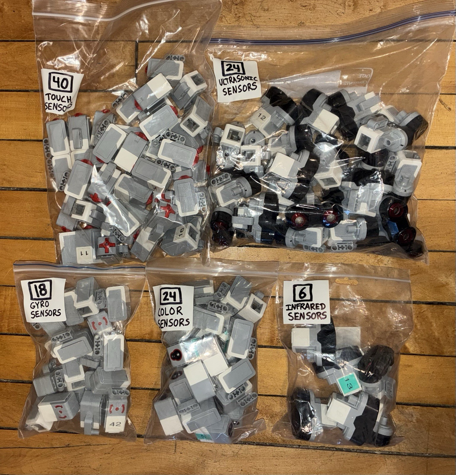 LEGO Mindstorms Ev3 Touch Ultrasonic Infrared Gyro Sensors Huge Lot 112 Pieces