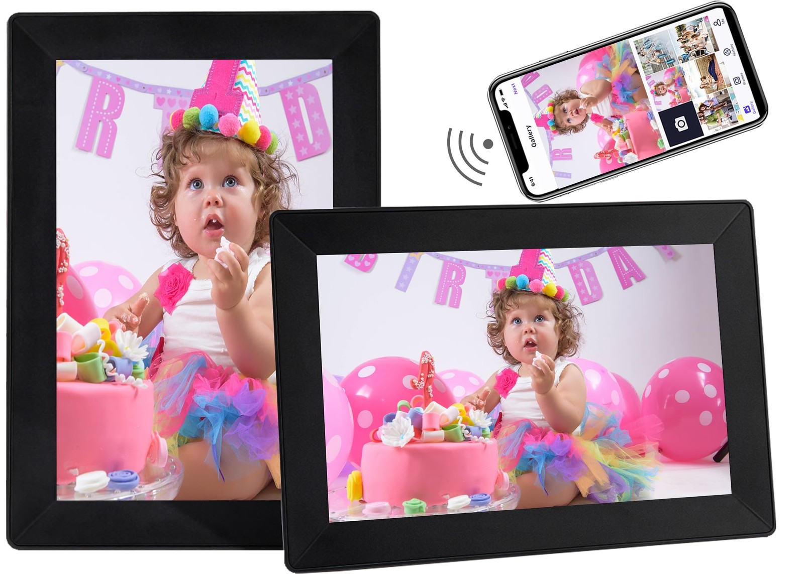 Digital Picture Frame, 10.1 Inch Digita Photo Frame WiFi, 1280x800 IPS HD Tou...