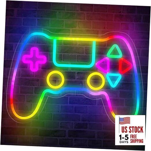 Qusea Gamer Neon Sign Gamepad Shaped RGB LED Neon Lights Gaming Sign Gamepad-1