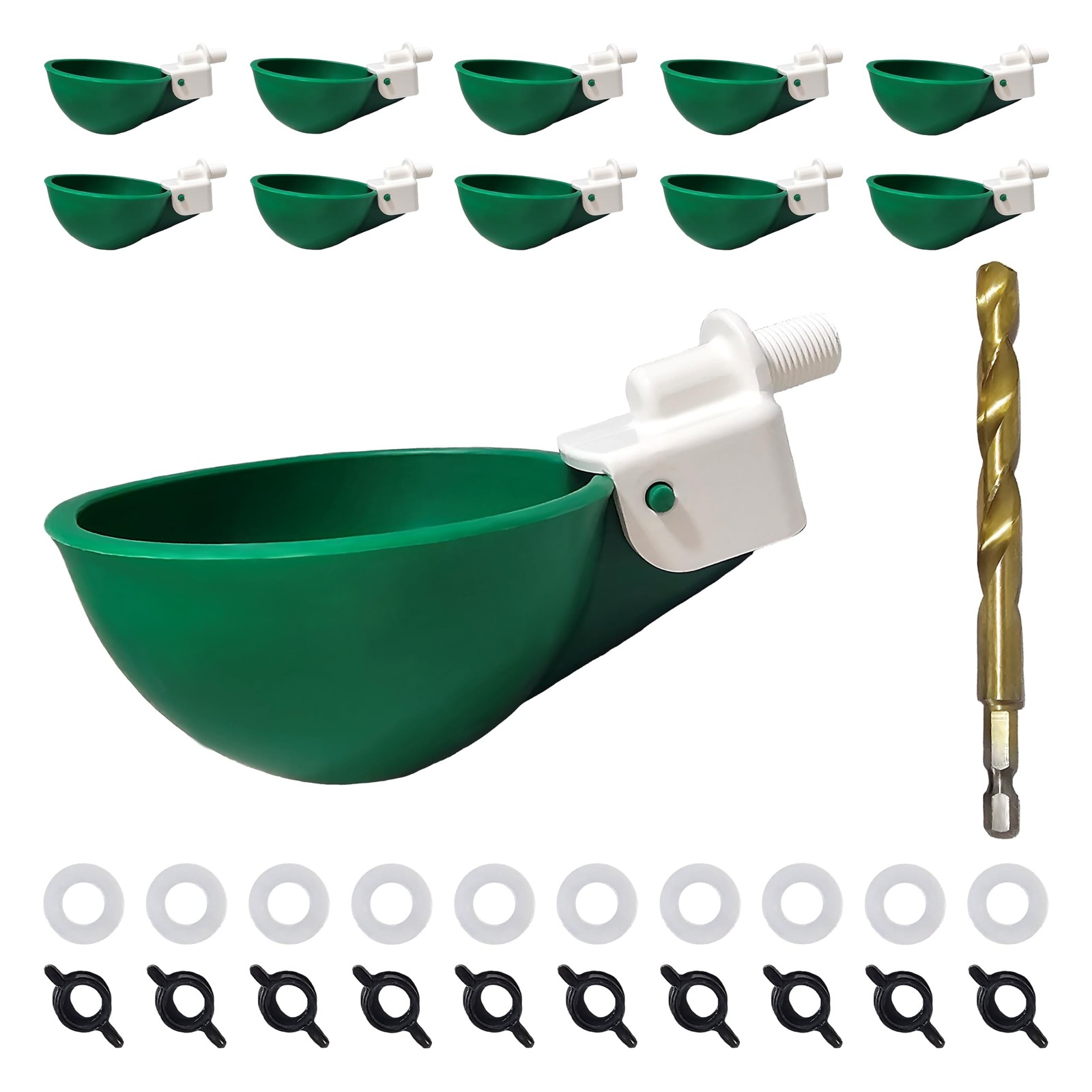 Farmight Automatic Poultry Waterer Kit – Leak-Free Large Self-Filling Cups