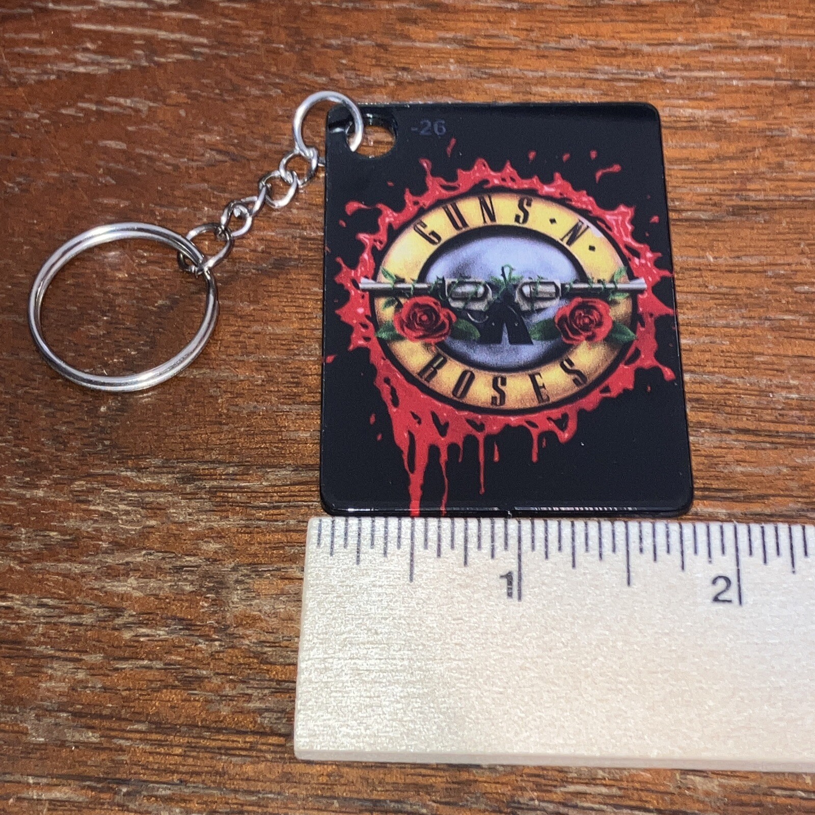 Guns N Roses - Jersey Jack Pinball - Promo Plastic Key Fob - NEW On 1” Keychain