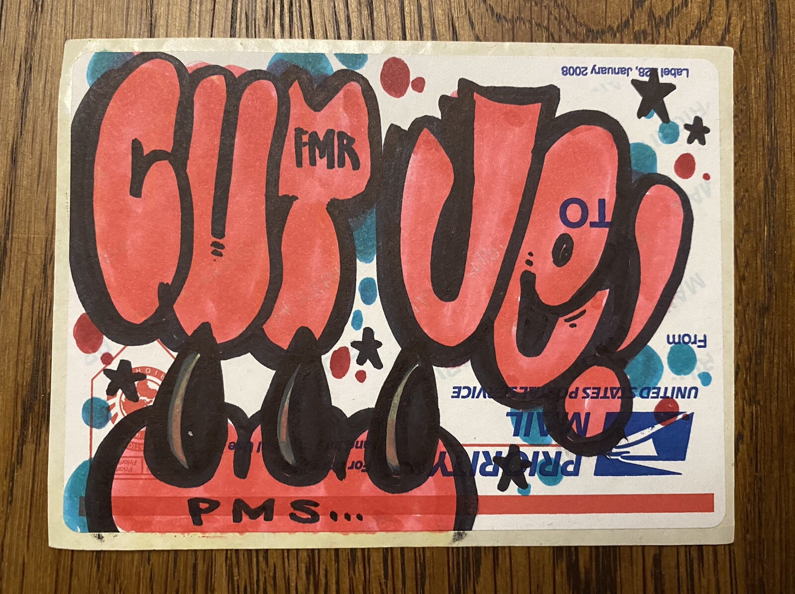 Jesse IMOK FMR Claw Money ORIGINAL USPS Postal Sticker Urban Graffiti Street F