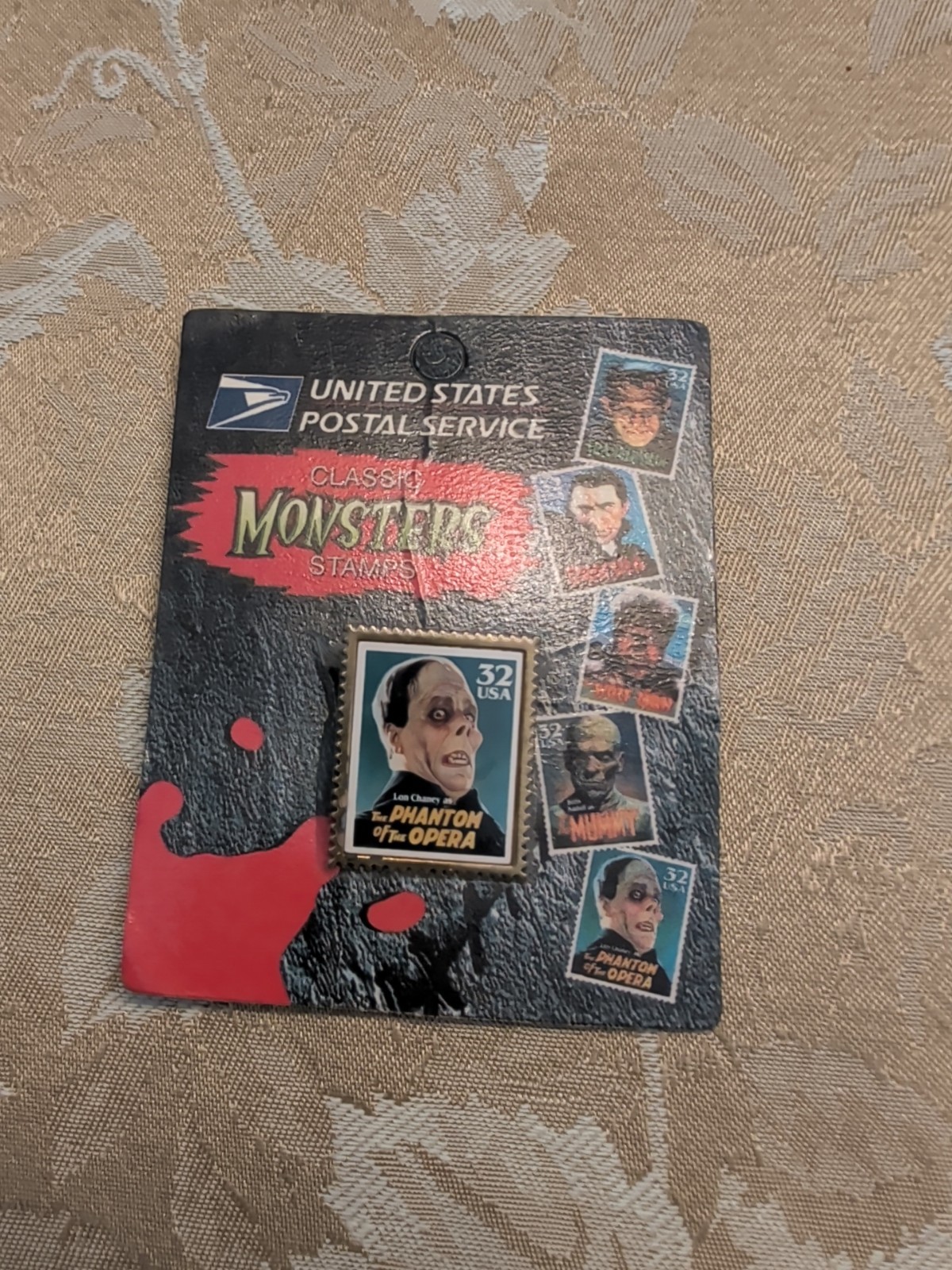 USPS Classic Movie Monster Stamp-Phantom of The Opera(Lon Chaney) Framed Mint